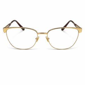 Versace Gold Metal Cat-Eye Glasses Unisex